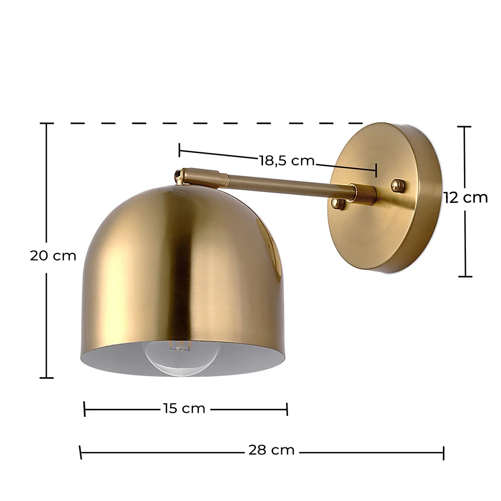 Lámpara Aplique de Pared - Metal Dorado - Bleni image 10