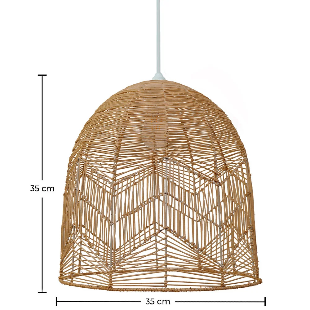 Lámpara de Techo de Ratán - Lámpara Colgante Diseño Boho Bali - Bu image 10