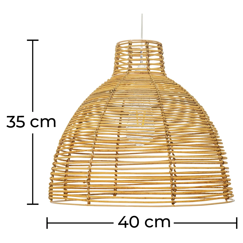 Lámpara de Techo de Ratán - Lámpara Colgante Diseño Boho Bali - Can image 10