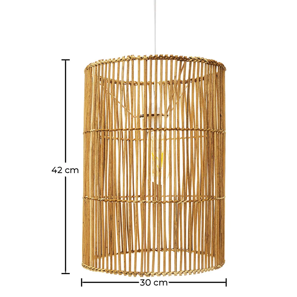 Lámpara de Techo de Ratán - Lámpara Colgante Diseño Boho Bali - An image 10