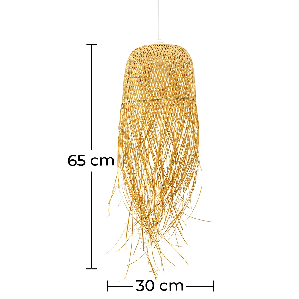 Lámpara de Techo de  Bambú - Lámpara Colgante Diseño Boho Bali - Thow image 10