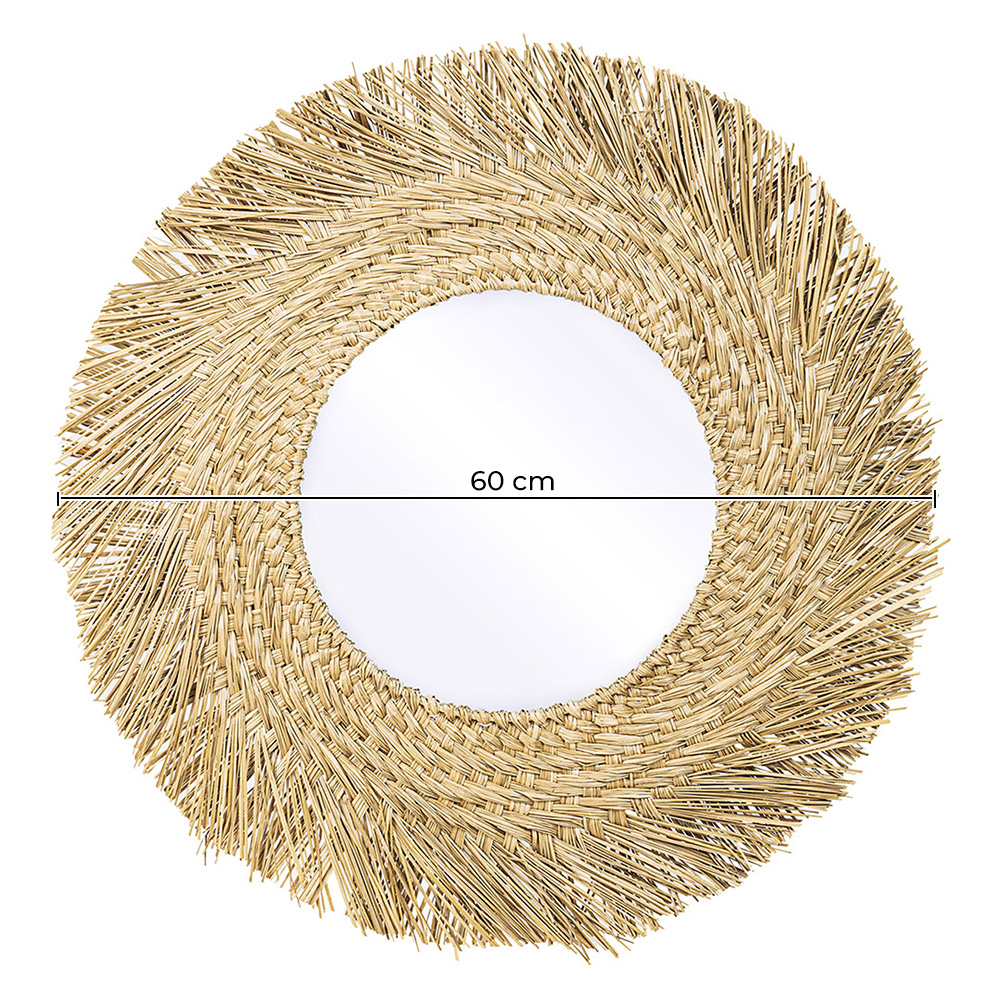 Espejo de Pared - Diseño Redondo Boho Bali (60 cm) - Rewu image 10