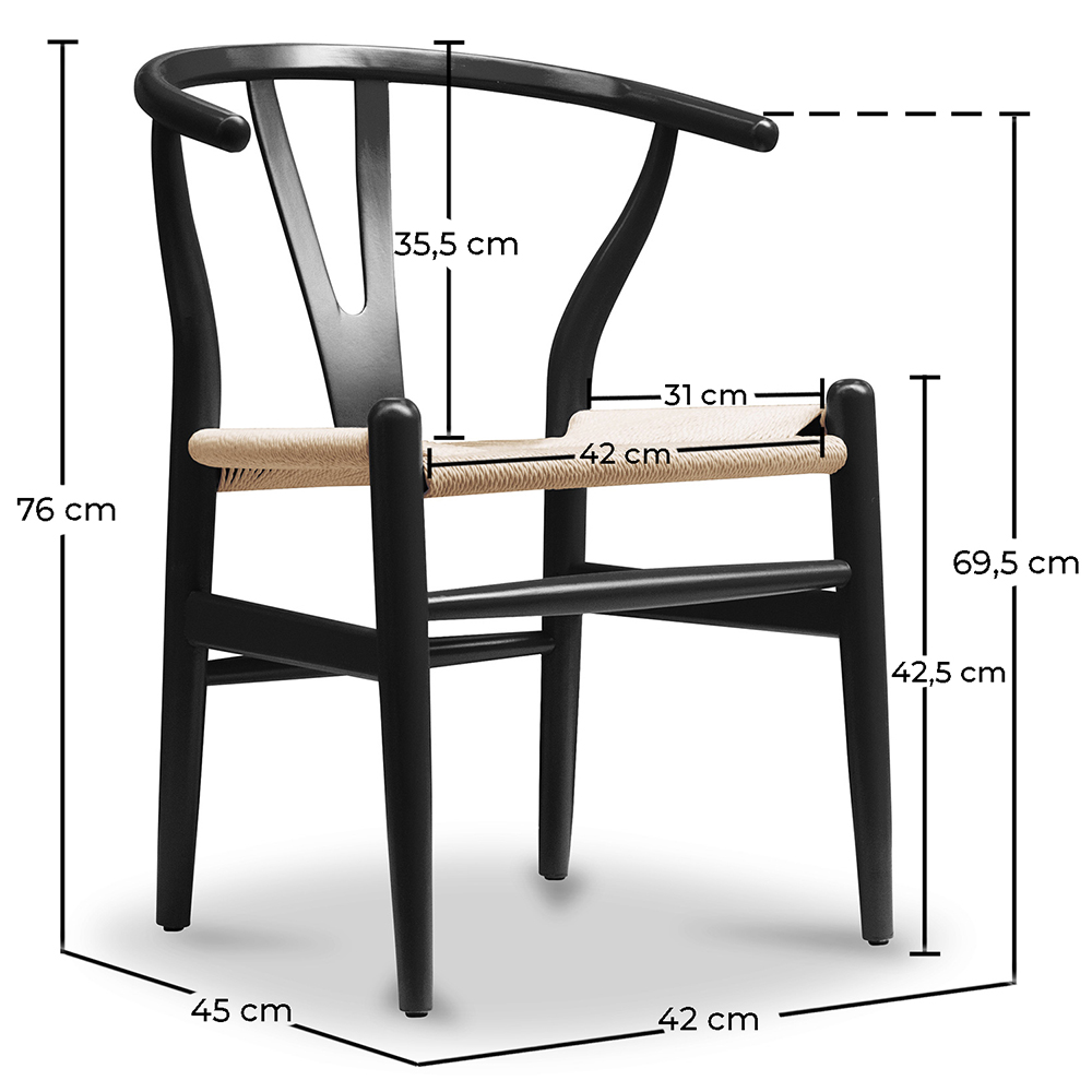 Pack de 2 Sillas de Comedor de Madera - Estilo Escandinavo - Wish image 10