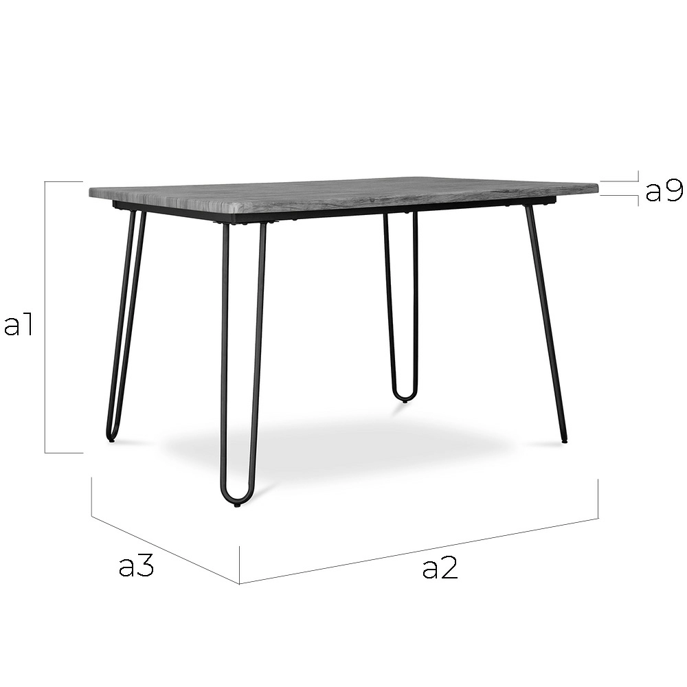 Pack Escritorio - Diseño Industrial 120cm - Hairpin + Silla de Comedor - Stylix image 10
