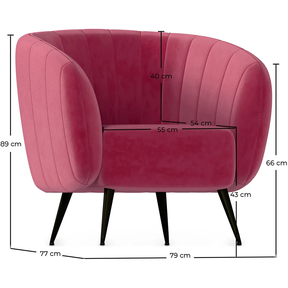 Sillón con Reposabrazos - Tapizado en Terciopelo - Nuba image 10