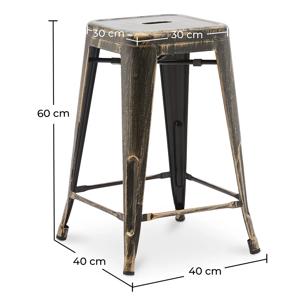 Taburete de Bar -  Diseño Industrial - 60cm - New Edition - Stylix image 10