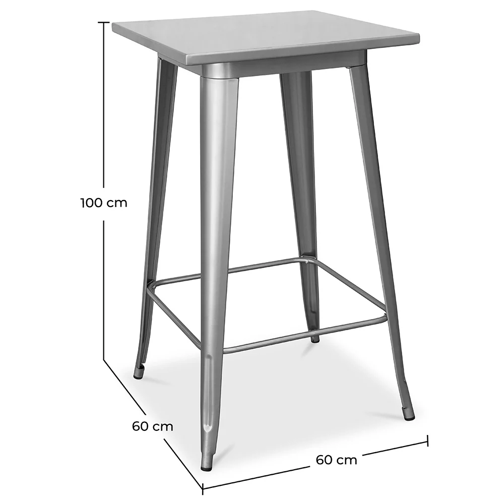 Mesa Taburete Cuadrada - Diseño Industrial - 100 cm - Galla image 10