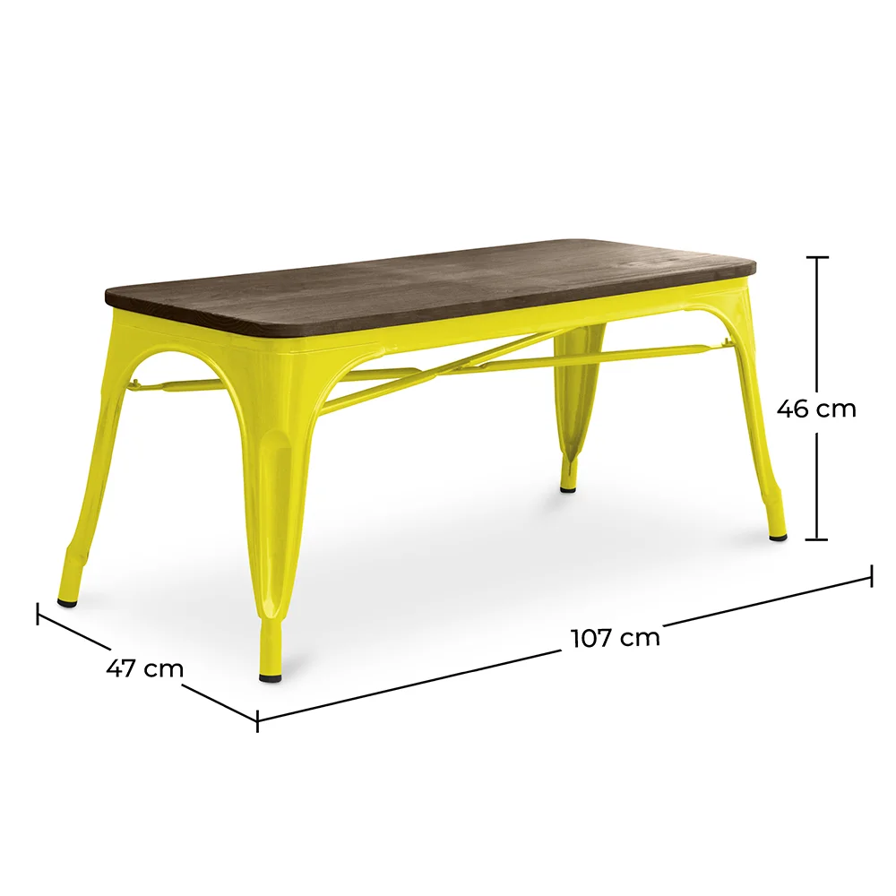 Banco Diseño Industrial - Madera y Metal - Stylix image 10