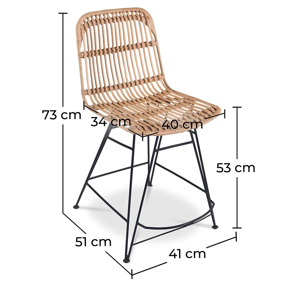 Silla de Comedor de Ratán - Estilo Boho Bali - Prena image 10