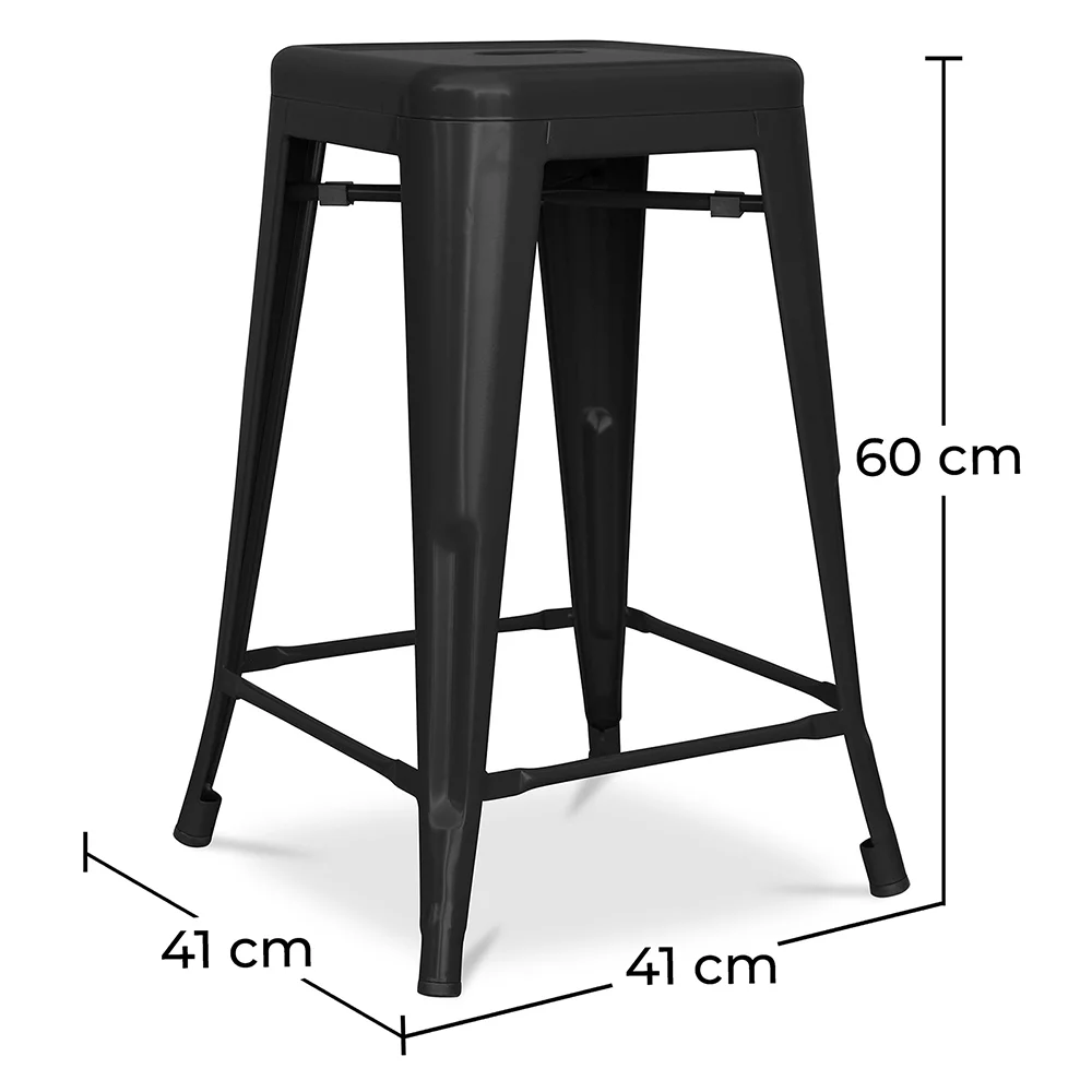 Taburete de Bar - Diseño Industrial - Acero Mate - 60cm - Nueva edición - Stylix  image 10