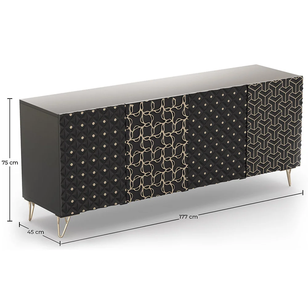 Aparador de Diseño en Madera - Negro - Haui image 10