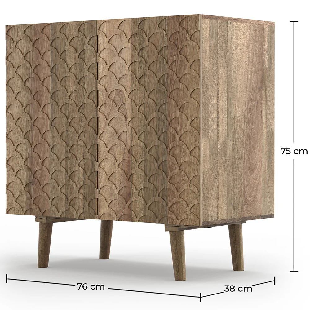 Aparador de Madera Natural - Diseño Boho Bali - Scarp image 10