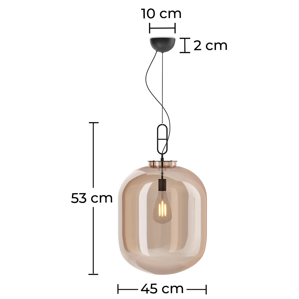 Lámpara de Techo de Cristal - Lámapara Colgante - Grande - Grau  image 10