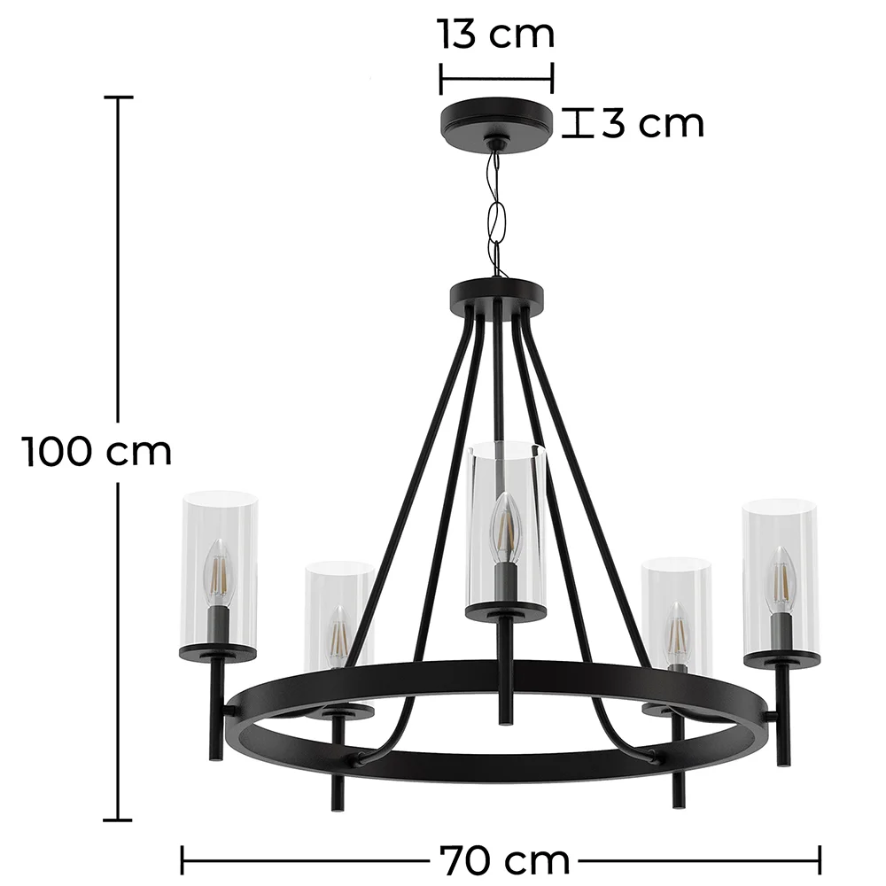 Lámpara de Techo - Lámpara Colgante - Candelabro  - Loney image 10
