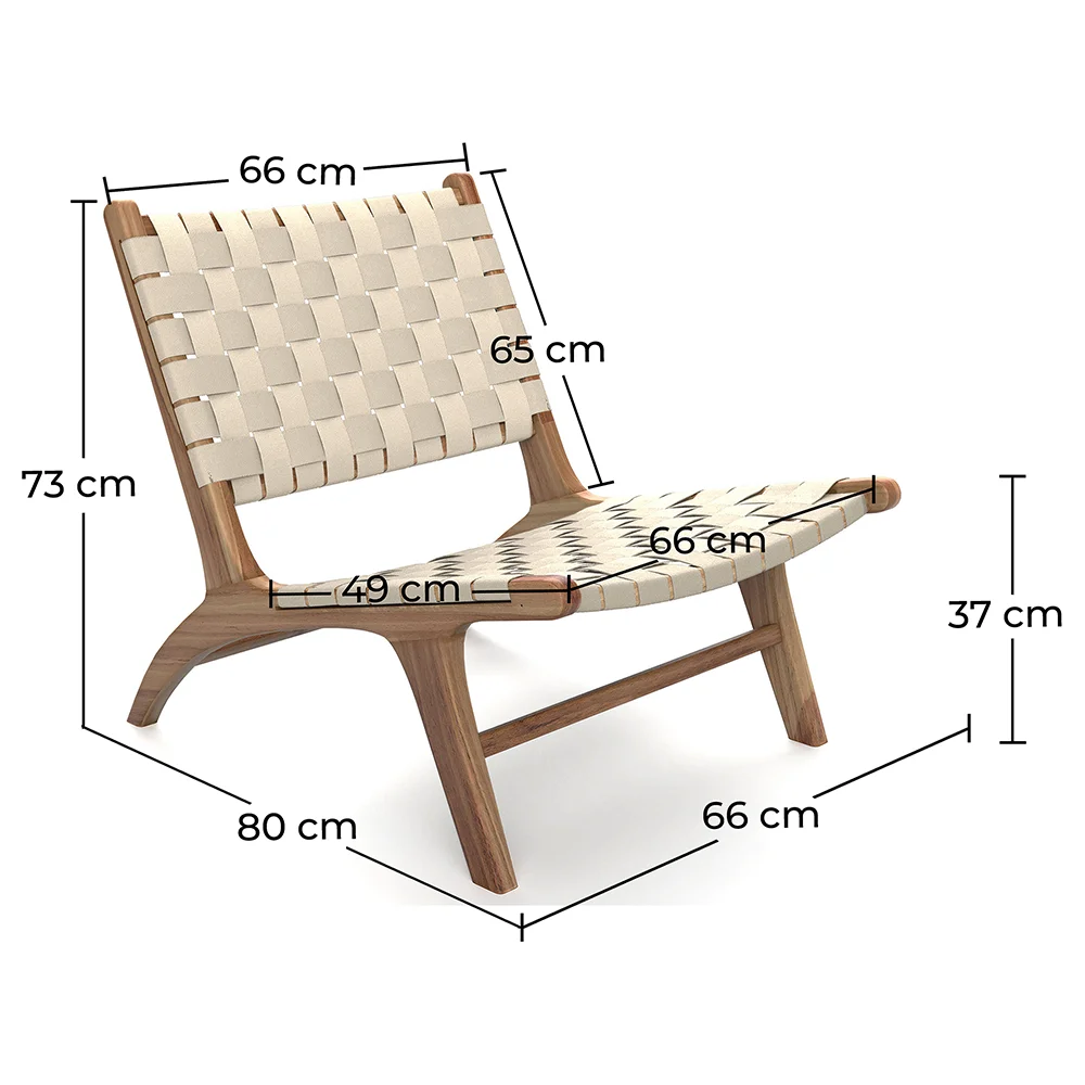 Sillón de Salón - Sillón de Diseño Artesanal Boho Bali - Madera y cuerda - Recia image 10