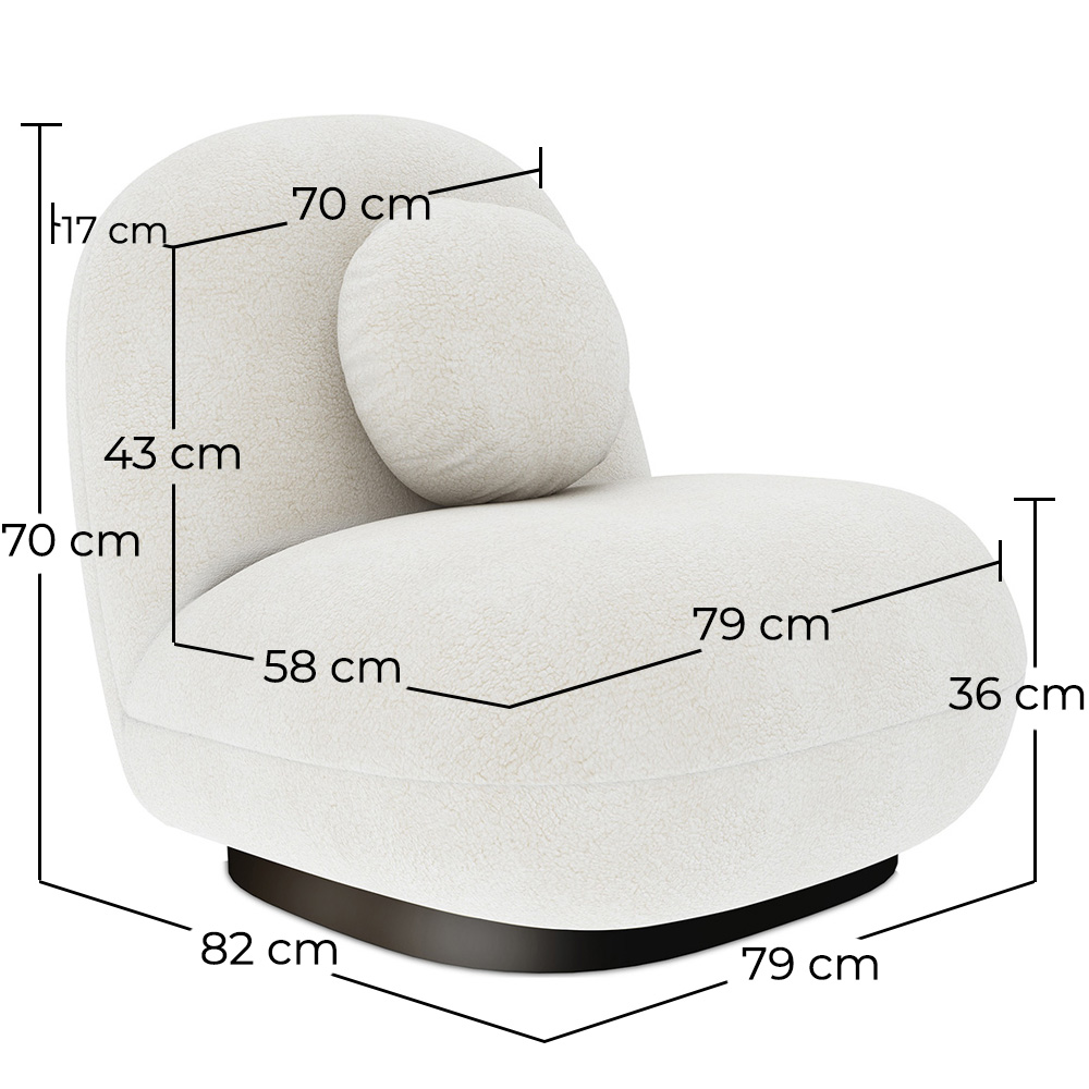 Sillón Tapizado en Tela Bouclé - Larry image 10