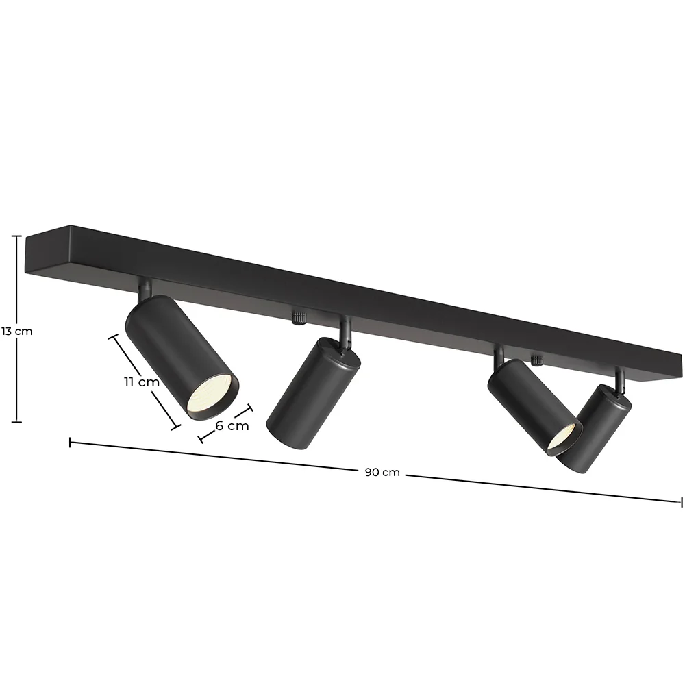 Lámpara de Techo Rail - 4 Focos Ajustables - 90CM image 10