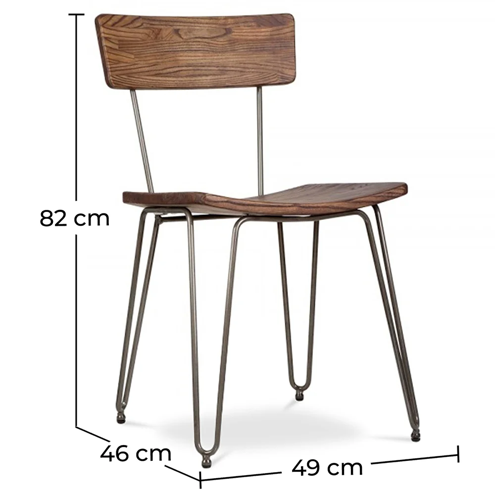 Pack de 2 Sillas de Comedor de Madera - Diseño Industrial - Hairpin image 10