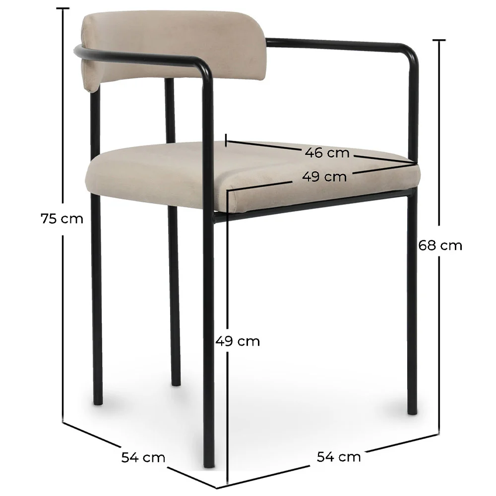 Silla de Comedor Tapizada - Terciopelo - Garne image 10