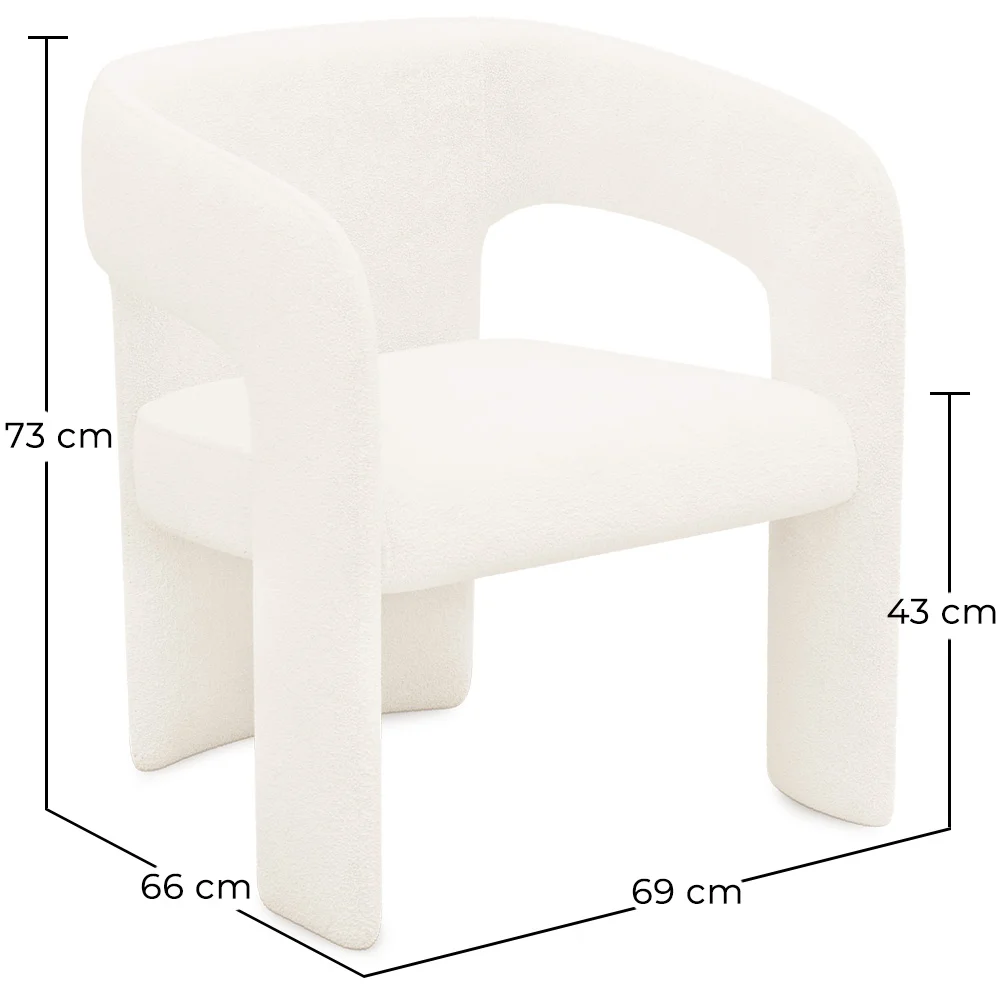 Silla de Comedor Tapizada - Bouclé Blanco - Ashley image 10