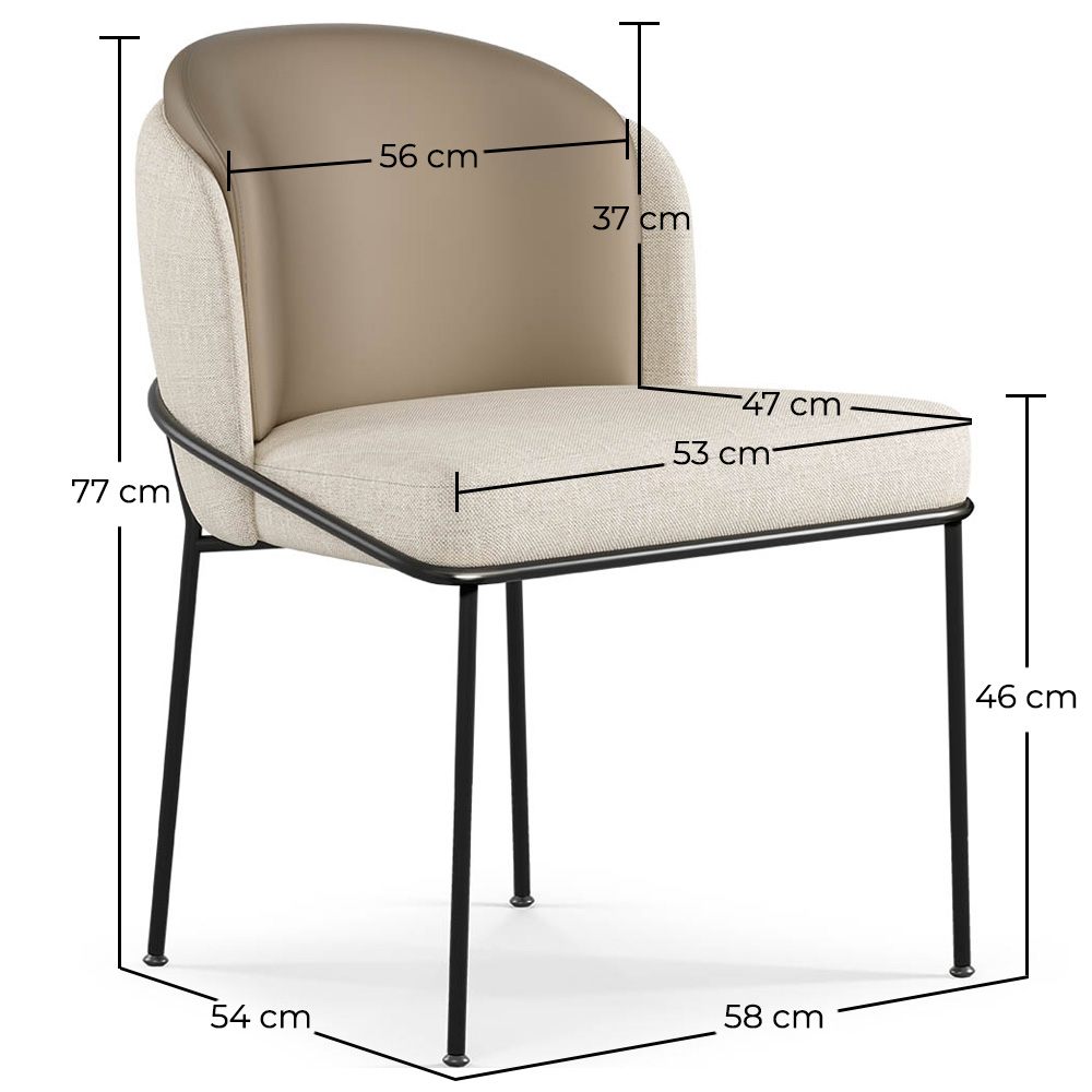 Silla de Comedor - Tapizada en Tela - Amin image 10