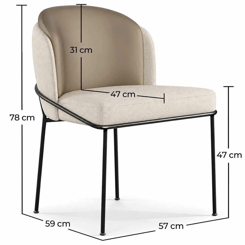 Silla de Comedor - Tapizada en Tela - Mina image 10