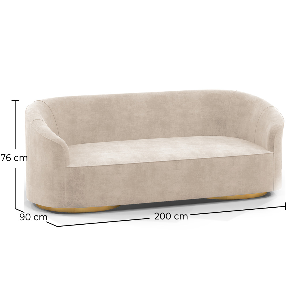 Sofa de 3/4 Plazas - Tapizado en Terciopelo- Herina image 10