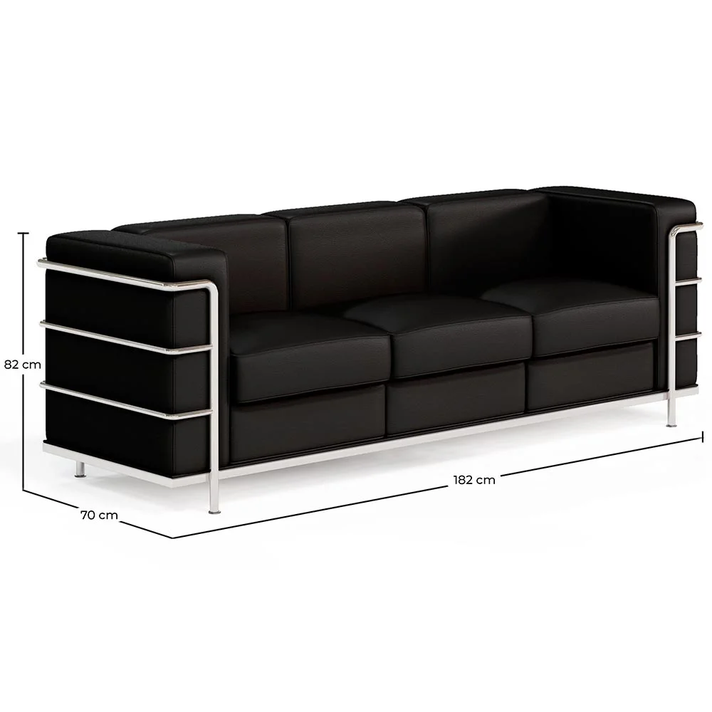 Sofa de 3 Plazas - Tapizado en Cuero Vegano - Lecur image 10