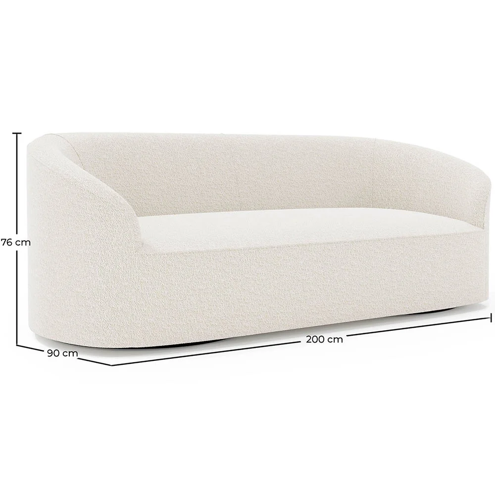 Sofa de 3/4 Plazas - Tapizado en Tela Bouclé - Herina image 10