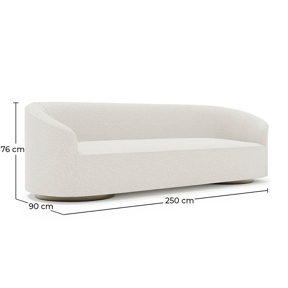 Sofa de 4/5 Plazas - Tapizado en Tela Bouclé - Herina image 10