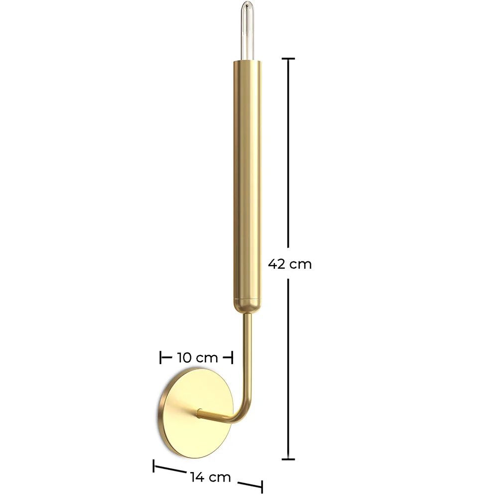 Lámpara Aplique de Pared Vela en Dorado- Lica image 10