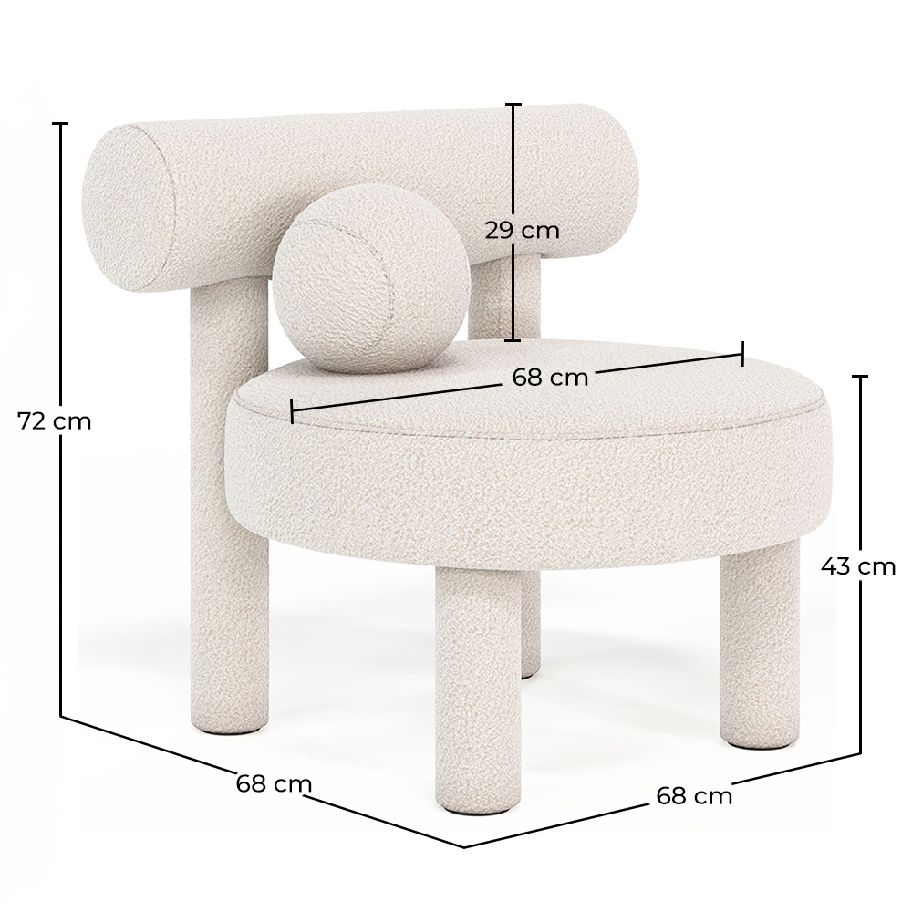 Silla Butaca - Tapizada en Bouclé - Klena image 10