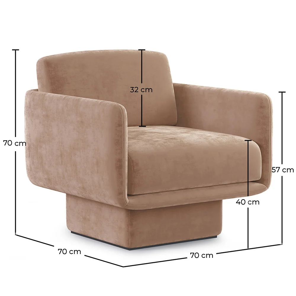 Sillón Tapizado en Terciopelo - Butaca - Jackson image 10