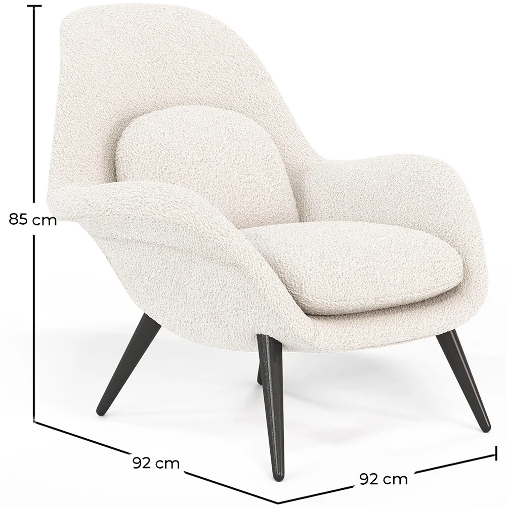 Sillón Tapizado en Tela Bouclé - Butaca - Uyere image 10