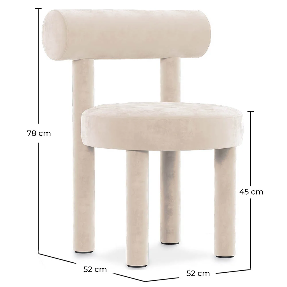 Silla de Comedor - Tapizada en Terciopelo - Rhys image 10