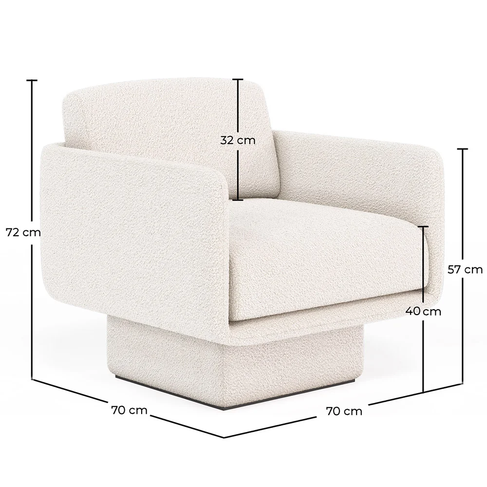 Sillón Tapizado en Tela Bouclé - Butaca - Jackson image 10