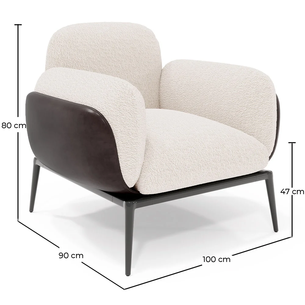 Sillón Tapizado en Tela Bouclé - Butaca - Vandan image 10