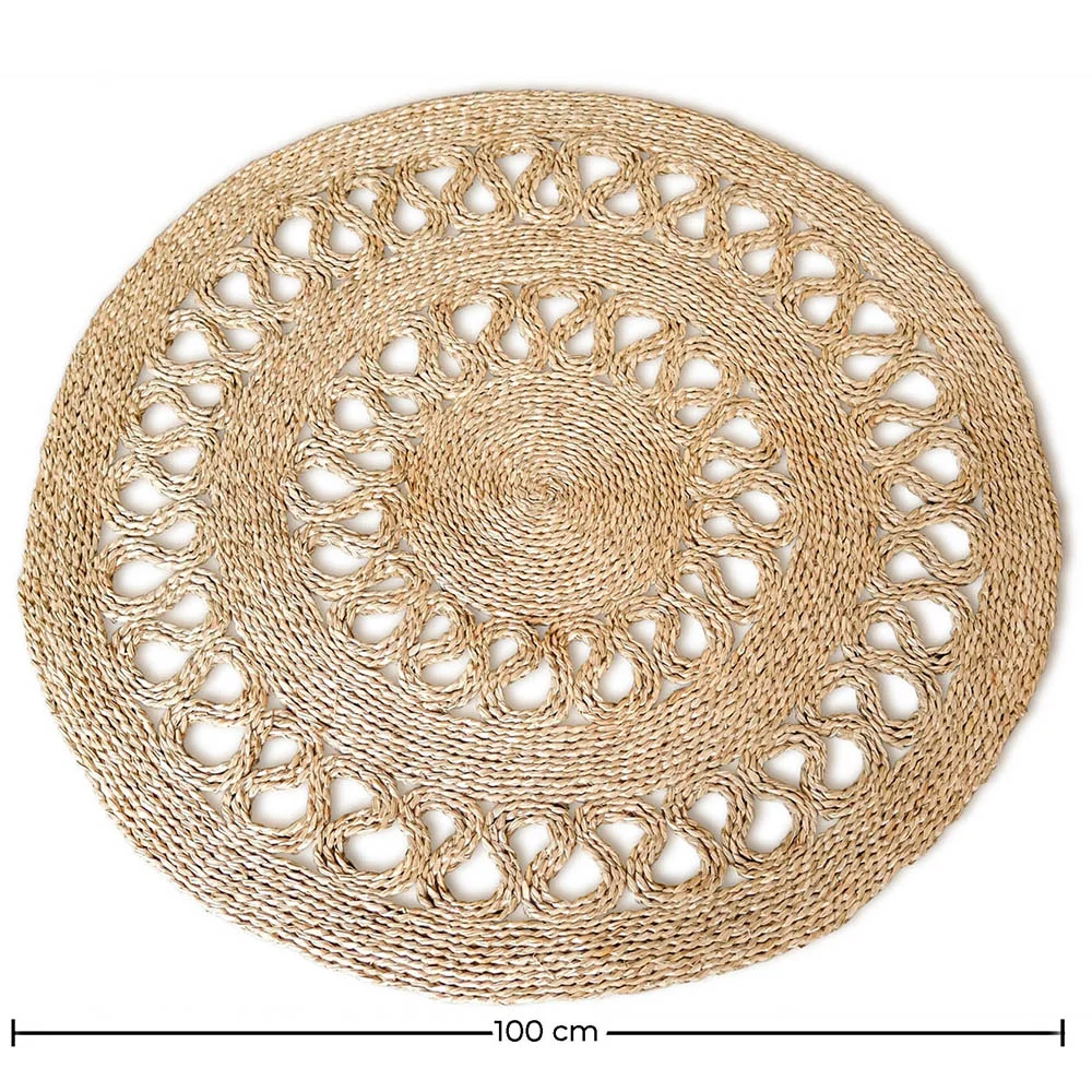 Alfombra Redonda de Yute - Boho Bali - 100cm - Ilya image 10