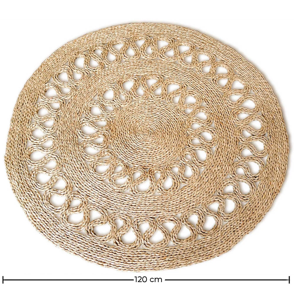 Alfombra Redonda de Yute - Boho Bali - 120cm - Ilya image 10