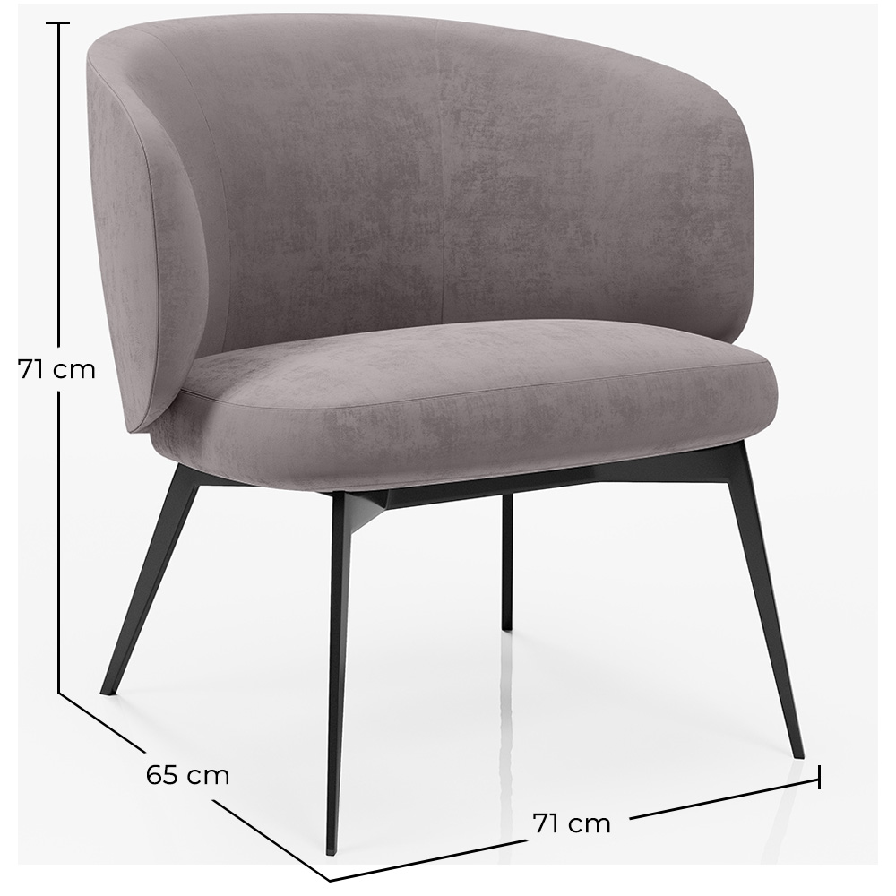 Sillón de Diseño Curvo Tapizado Estilo Contemporáneo - Opreh image 10