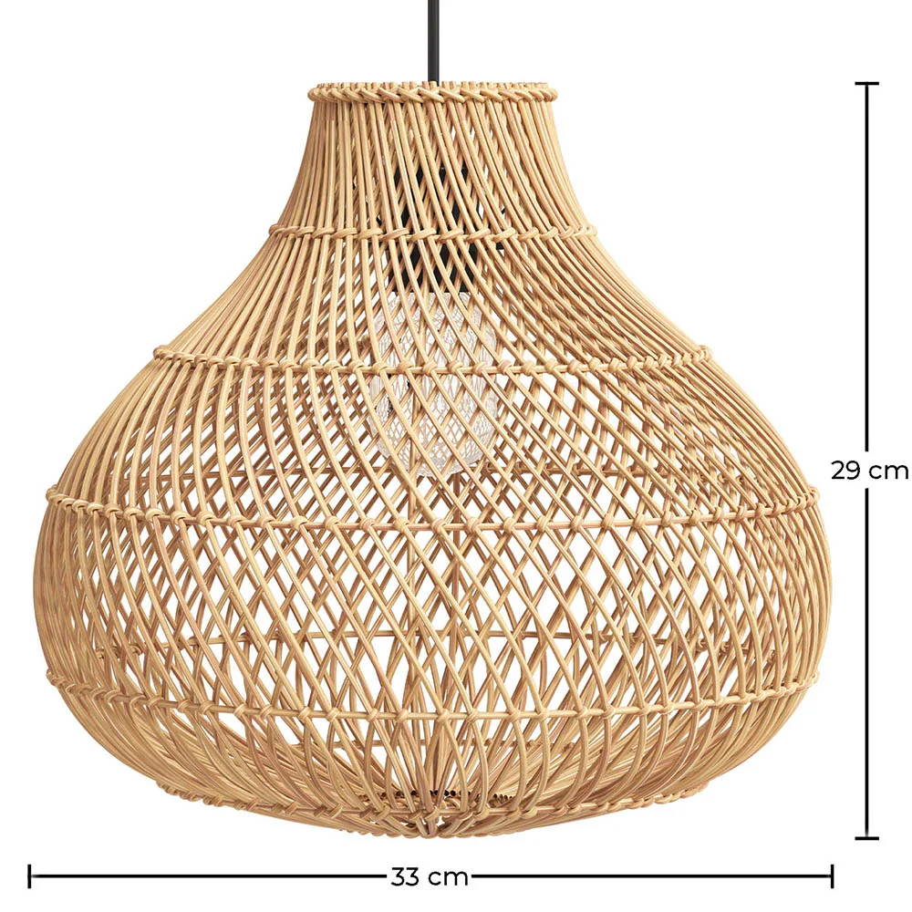 Lámpara de Techo de Ratán - Lámpara Colgante Boho Bali - Wayan image 10