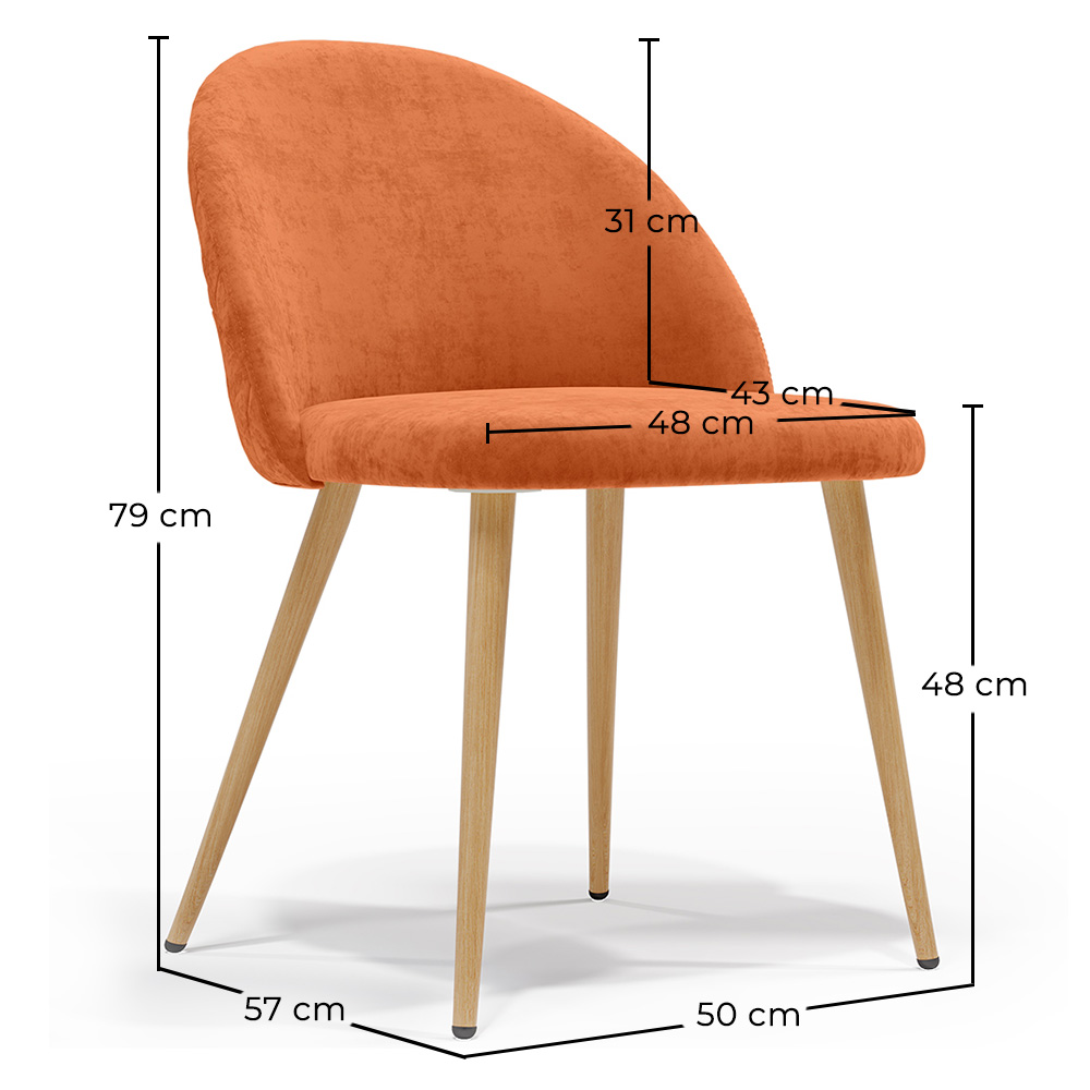 Silla De Comedor - Tapizada En Terciopelo - Respaldo con Patrón - Evelyne image 10