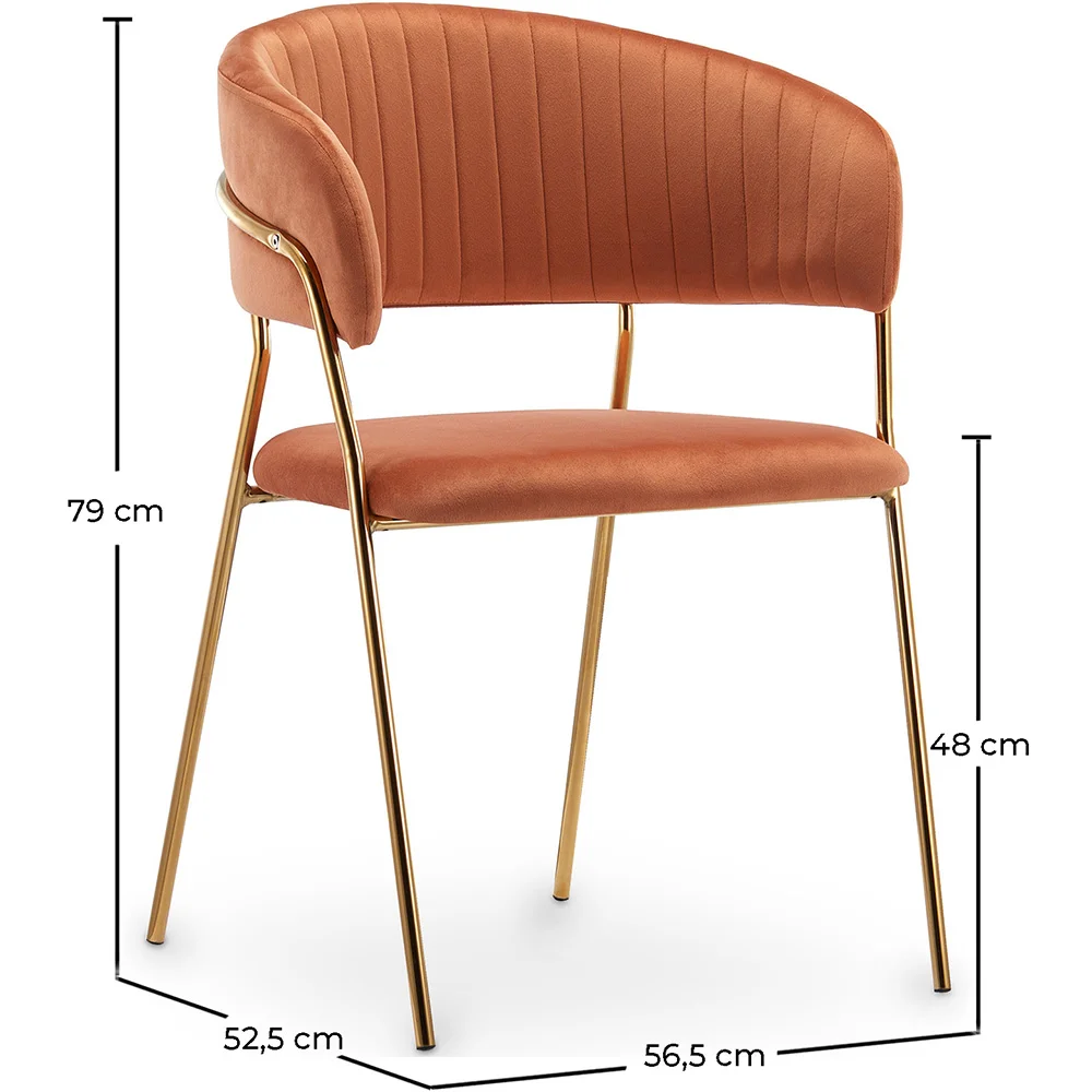 Silla de comedor - Tapizada en Terciopelo - Gruna image 10