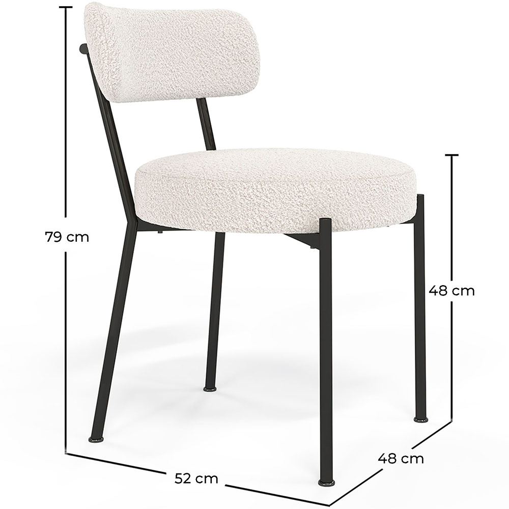 Silla de comedor - Tapizada en Tela Bouclé - Raga image 10