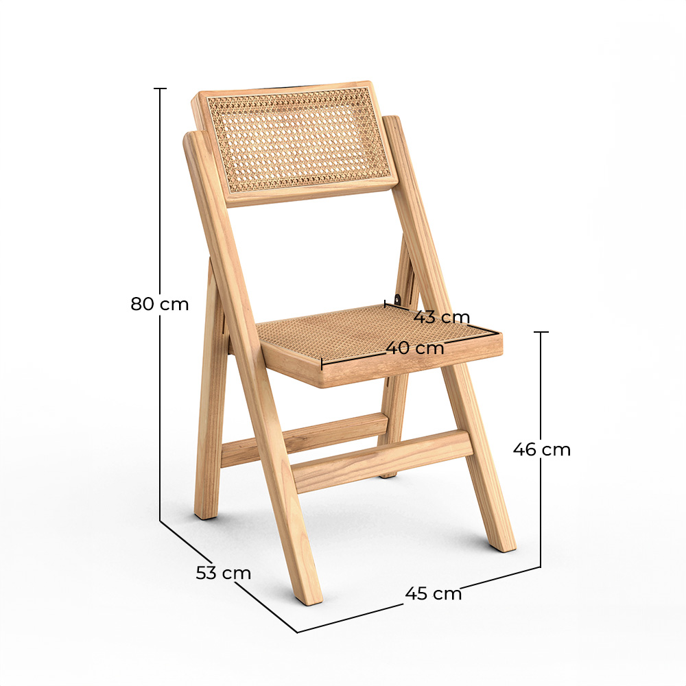 Silla de Comedor Plegable de Madera  Ratán - Umbra image 10