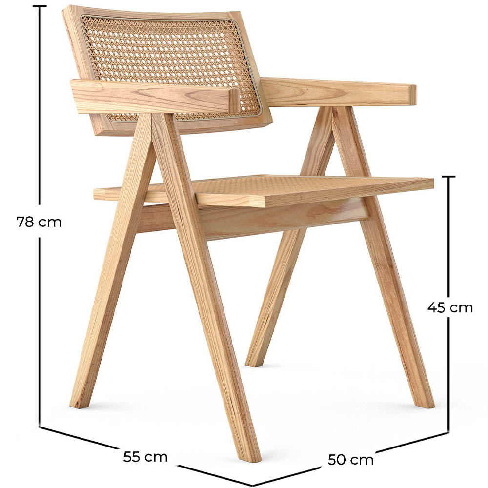 Silla de Comedor en Ratán Canage - con Reposabrazos - Kane image 10