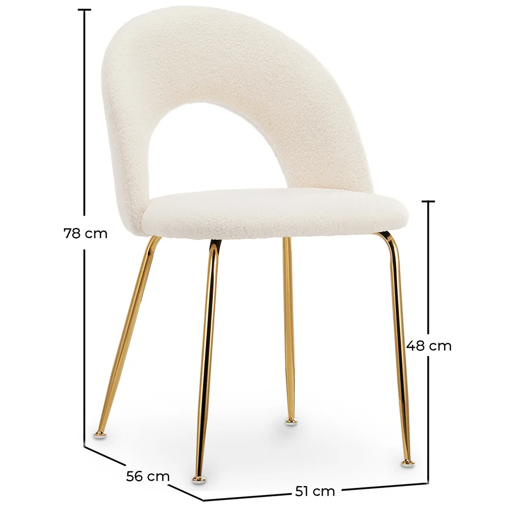 Silla de Comedor - Tapizada en Tela Bouclé - Amarna image 10