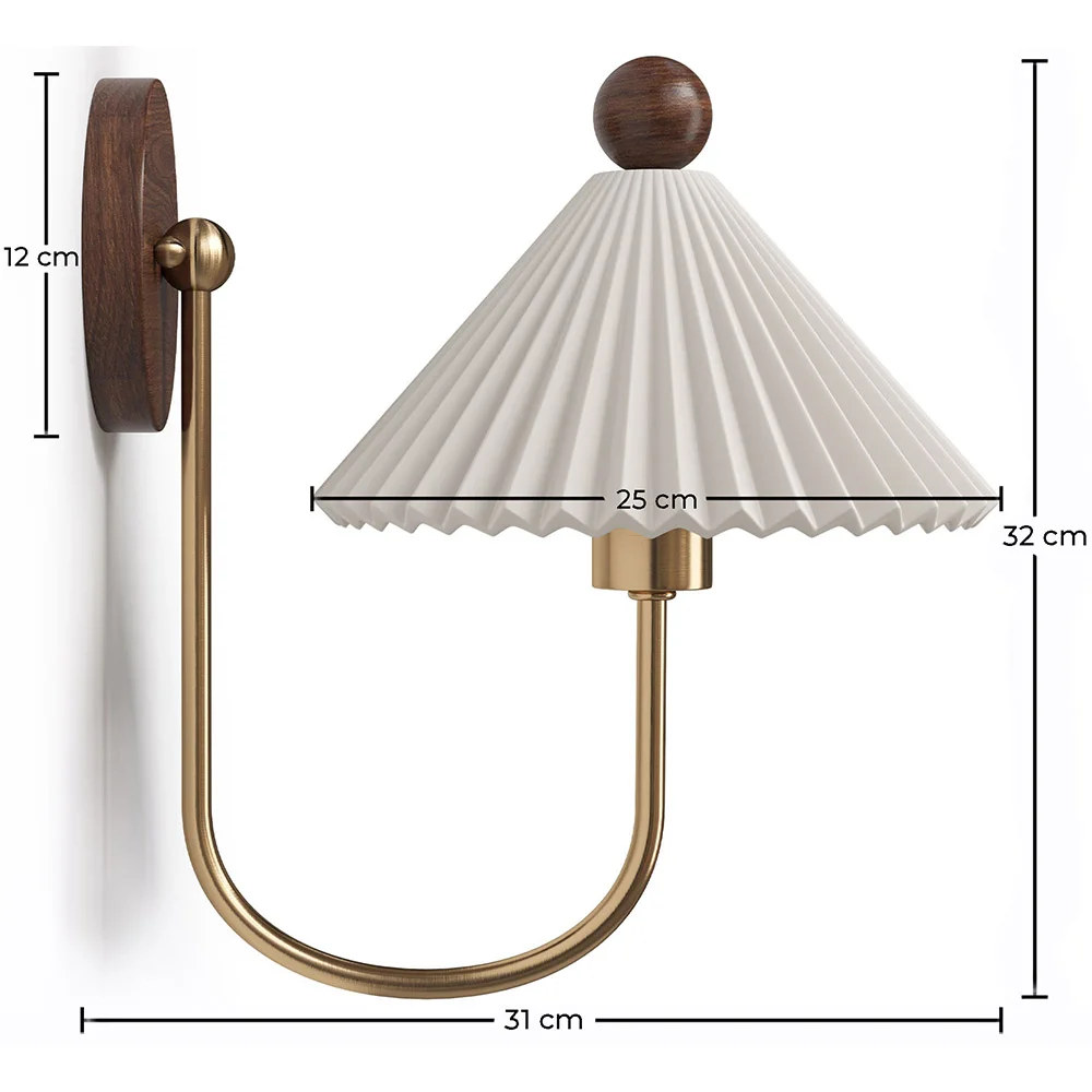 Lámpara de Pared Dorada Envejecida - Aplique Vintage - Leig image 10