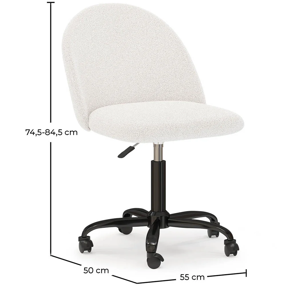 Silla de Oficina Tapizada - Bouclé - Evelyne image 10