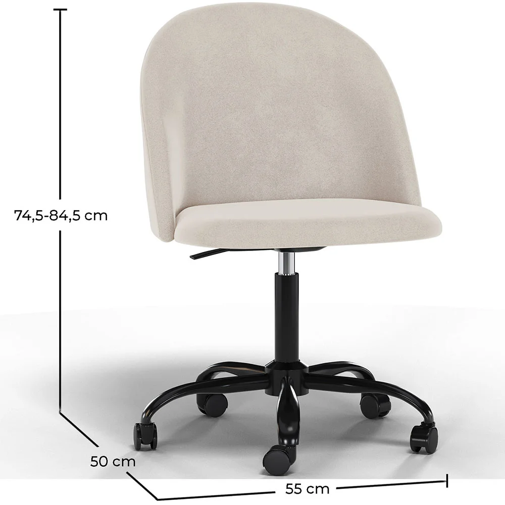 Silla de Oficina Tapizada - Terciopelo - Evelyne image 10